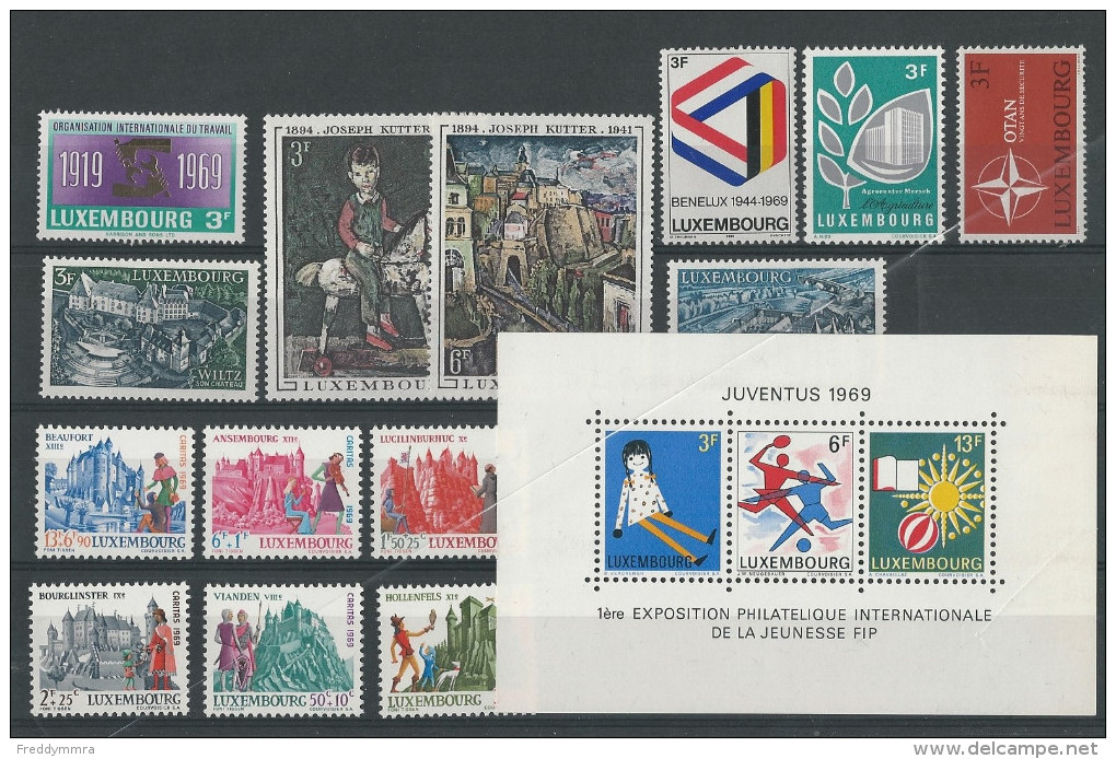 Luxembourg: Année 1969 ** (manque 738/ 739) - Años Completos