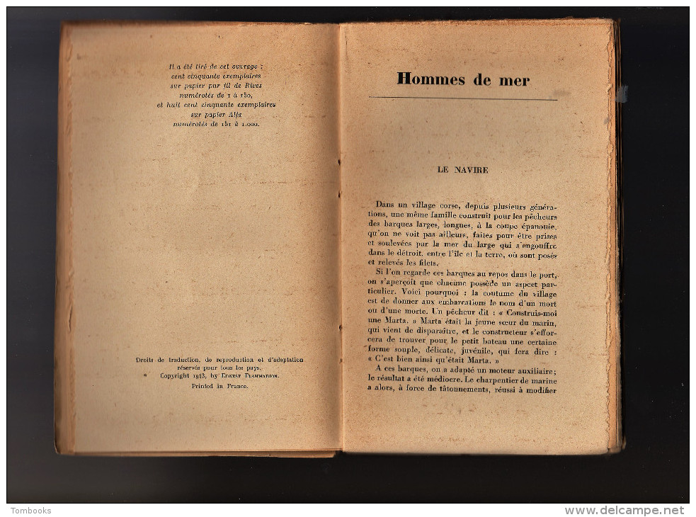 Hommes De Mer - Livre - - Edouard Peisson -  1943 - Flammarion - - Barche