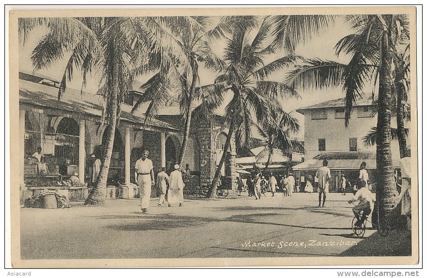 Zanzibar, Market Scene Little Black Boy On A Curious Tricycle Edit A.C. Gomes And Son - Tanzanie