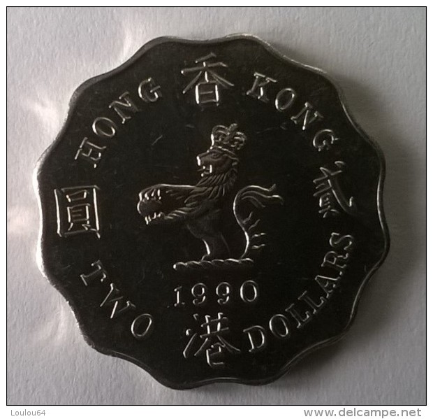 Hong Kong - 2 Dollars 1990 - Elizabeth II - - Hong Kong