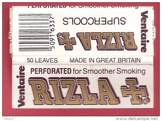 Carnet Papier à Cigarette - Cigarette Papers - RIZLA - Ventaire - Made In England (1980) - Autres & Non Classés