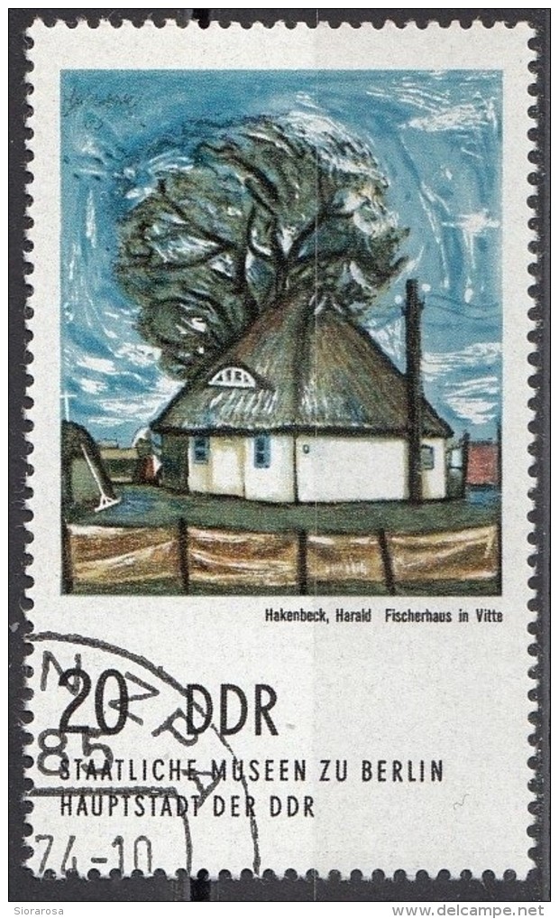 1601 Germania Democratica 1974 " Fischerhaus In Vitte " Quadro Dipinto Da H. Hakenbeck Paintings  DDR - Unused Stamps