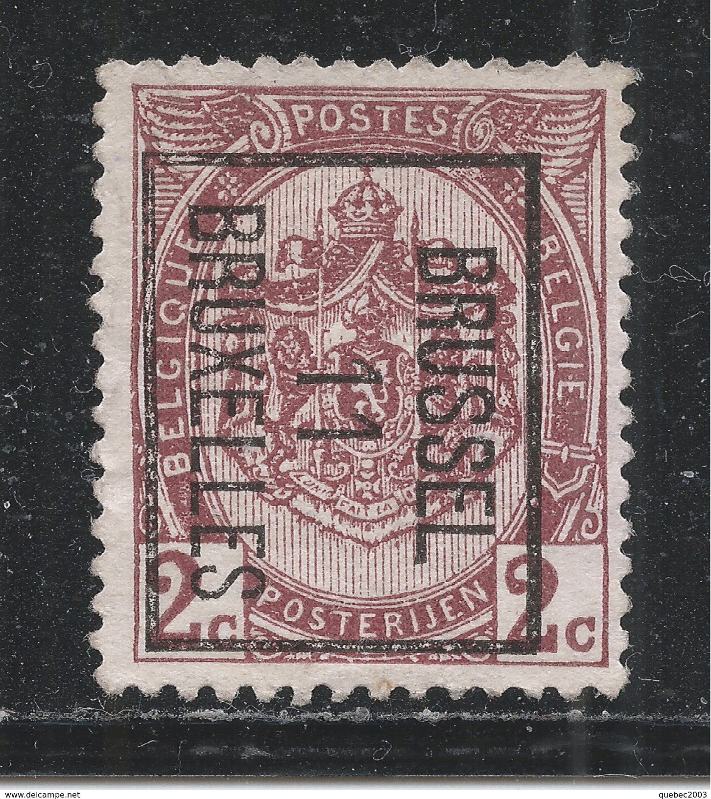 Belgium 1911. Scott #83 (U) Coat Of Arms * - Typo Precancels 1906-12 (Coat Of Arms)