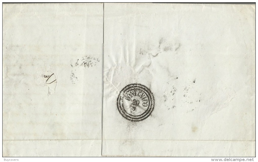 1295 - Lettera Del 28 Febbraio 1852 Da Milano A Pontevico Con Due Valori Da Cent 15 Rosa 2° Tipo (Sass. N 5) - Lombardo-Vénétie