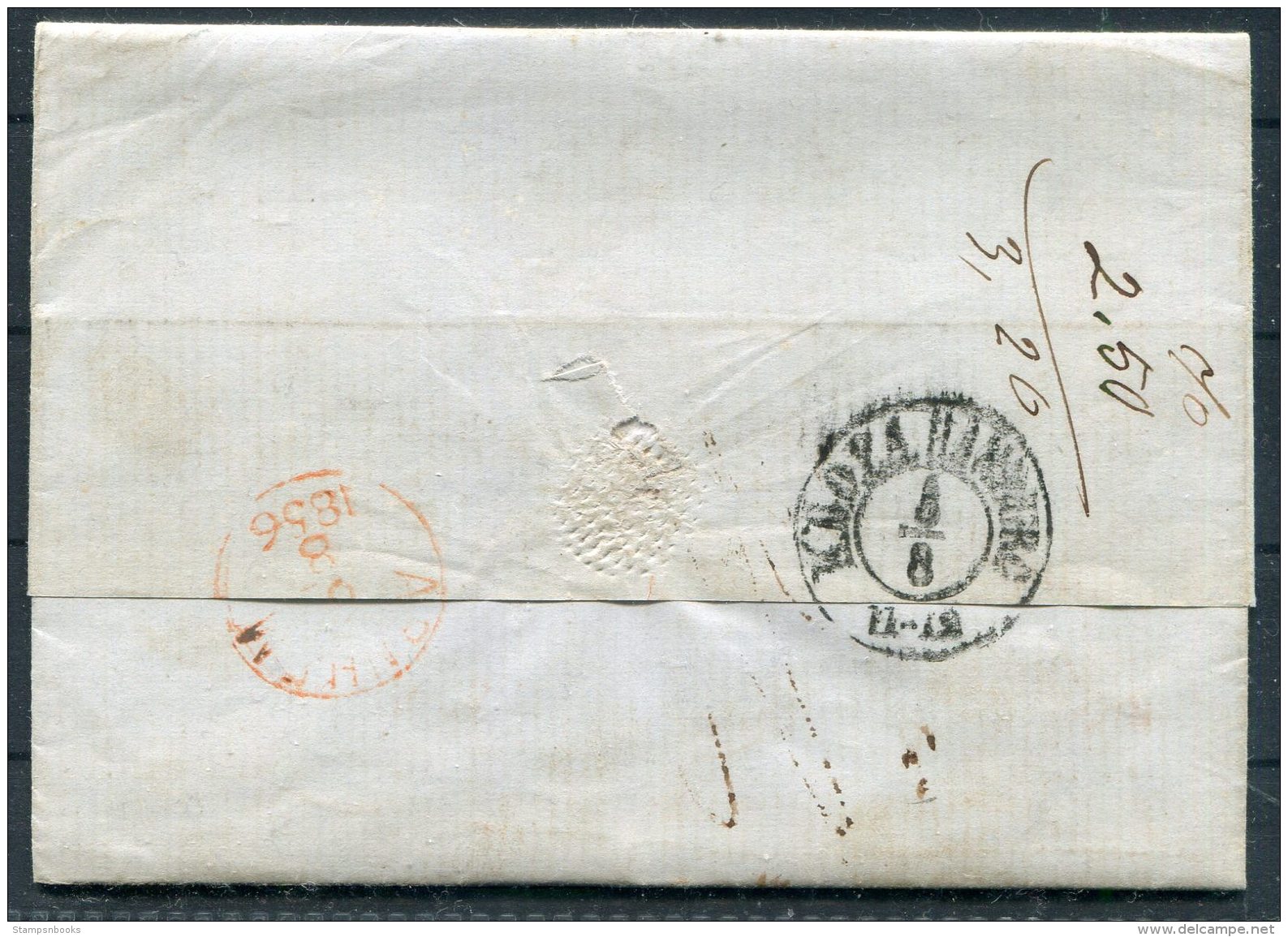 1856 Denmark Helsingor Hamburg Entire - Arnheim, Netherlands - ...-1851 Préphilatélie