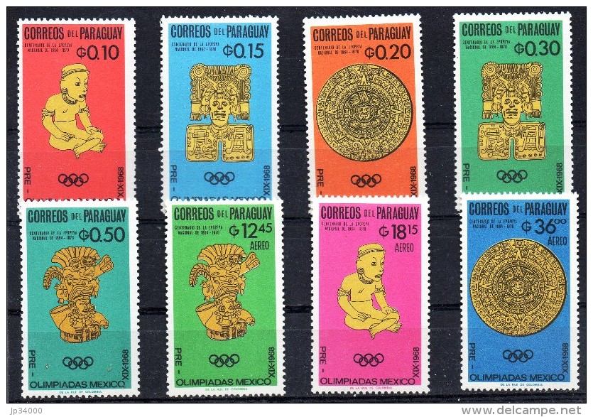 PARAGUAY Jeux Olympiques MEXICO 68  Yvert N°837/41+PA 430/32 ** MNH - Verano 1968: México