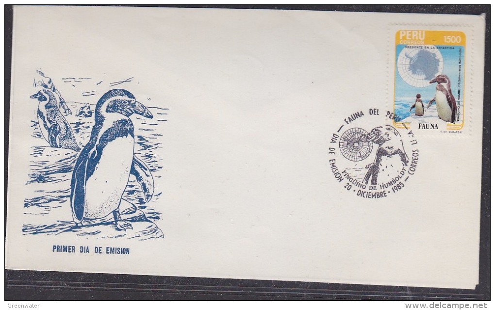 Peru 1985 Antarctica / Penguin / Fauna 1v FDC (29489) - Peru