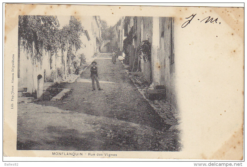 47 - Montflanquin - Rue Des Vignes - BE - éd Déguilhem - Monflanquin