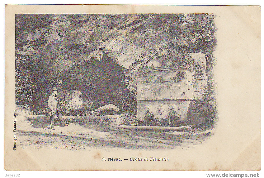 47 - NERAC - Grotte De Fleurette - BE - éd Perret N°3 - Nerac