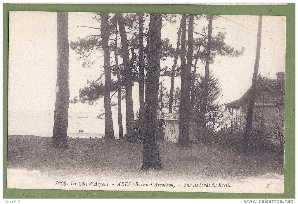 CPA - GIRONDE - ARES - VUE SUR LES BORDS DU BASSIN -  Gautreau / 7209 - Arès