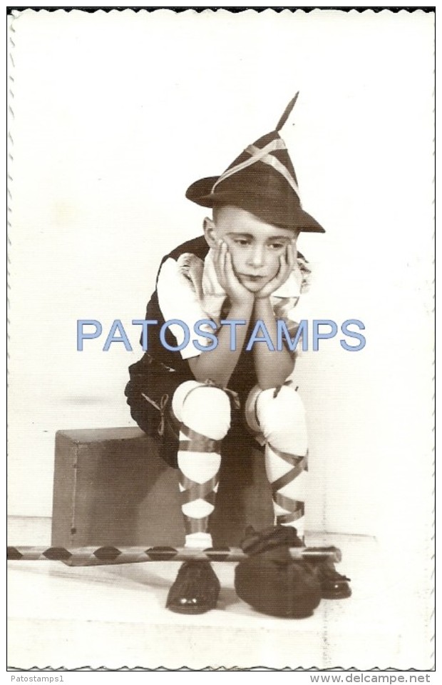 37777 REAL PHOTO COSTUMES CARNIVAL DISGUISE BOY IRISH  NO POSTAL TYPE POSTCARD - Sonstige & Ohne Zuordnung