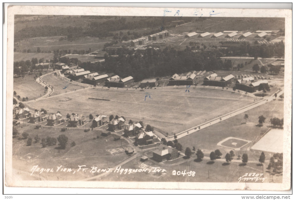 USA Etats Unis CP Aerial View Fort Benjamin Harrison 1942 Kirkmatrick 28807 - Autres & Non Classés