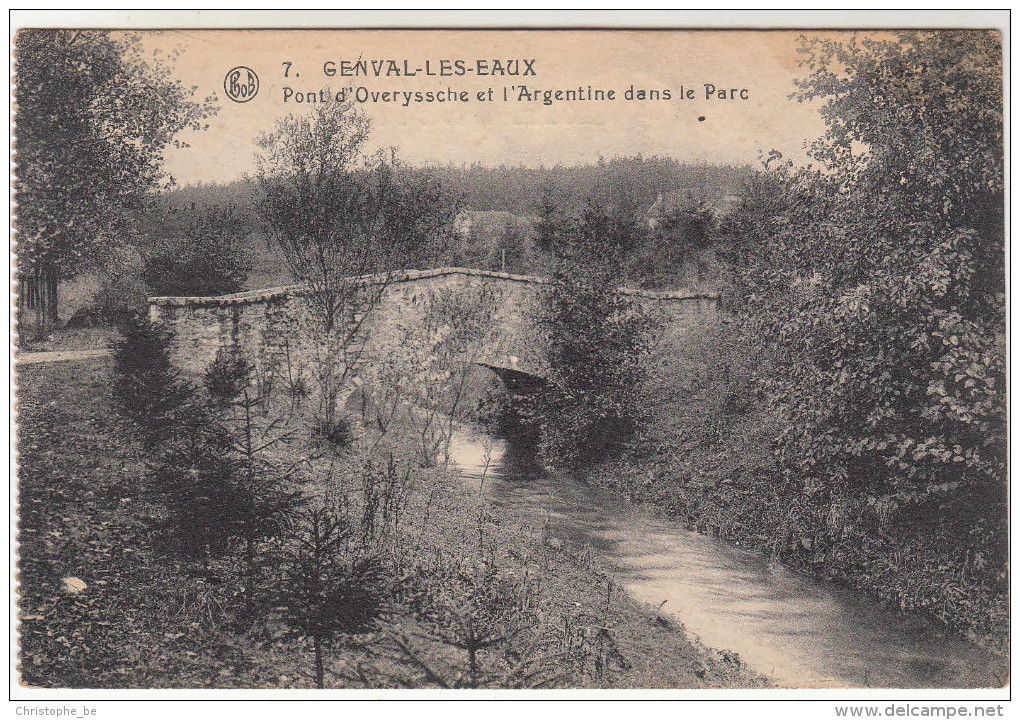 Genval Les Eaux, Pont D'Overyssche Et L'Argentine Dans Le Parc (pk29622) - Rixensart