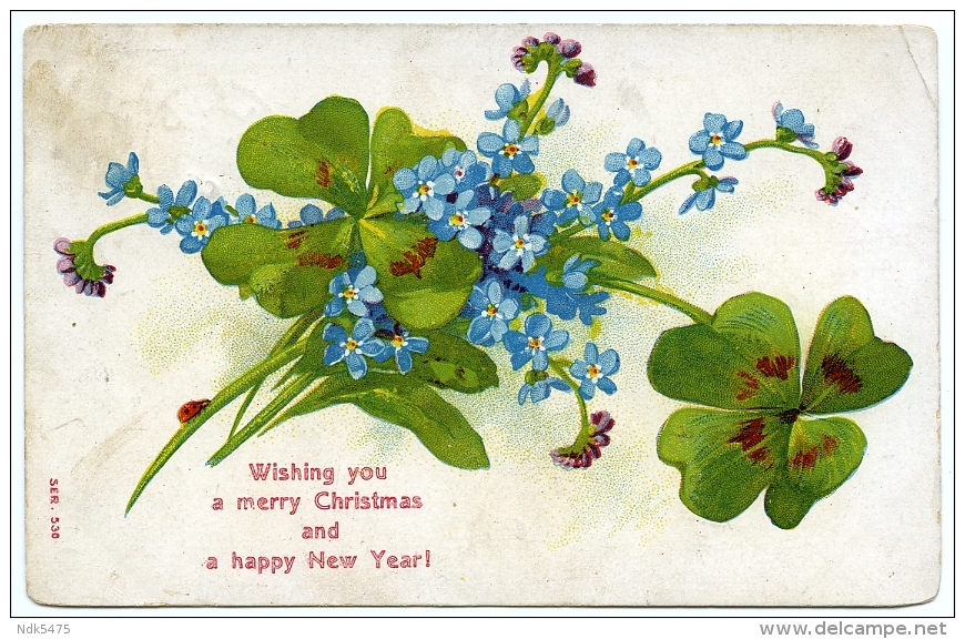 WISHING YOU A MERRY CHRISTMAS / POSTMARK - ELLAND, DUPLEX / ADDRESS - TODMORDEN, NUTFIELD STREET - Other & Unclassified