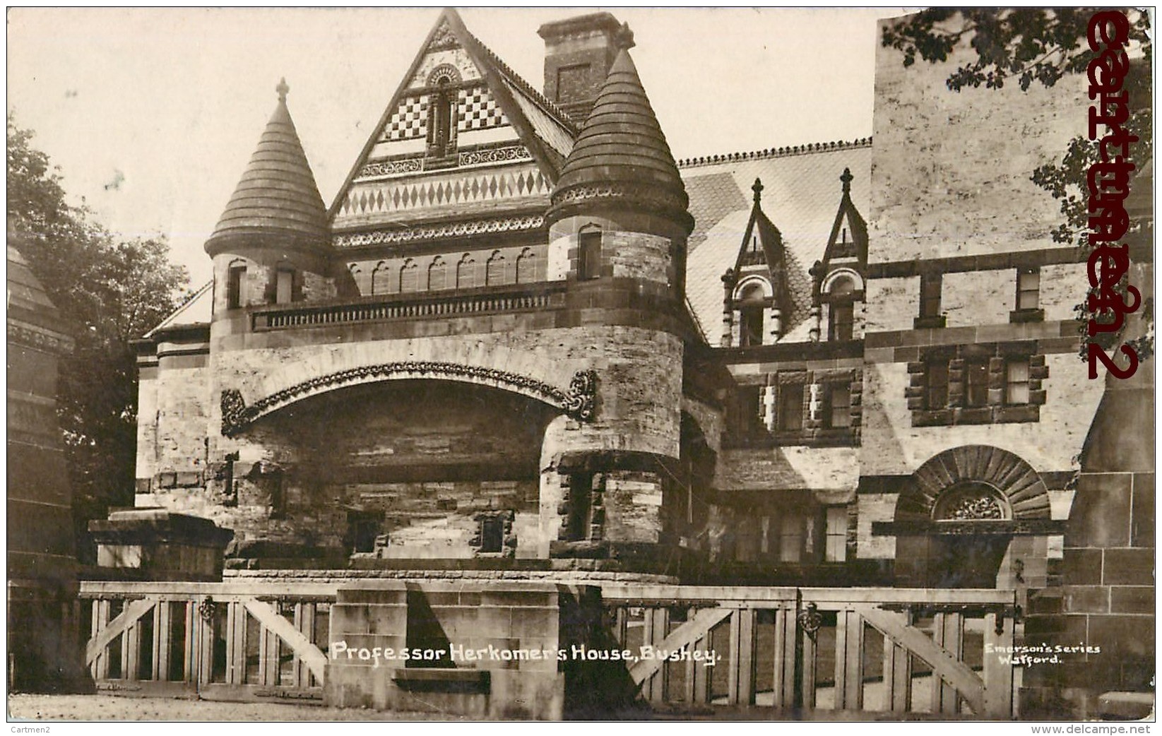 PHOTO CARD : PTOFESSOR HERKOMER'S HOUSE BUSHEY ENGLAND - Herefordshire