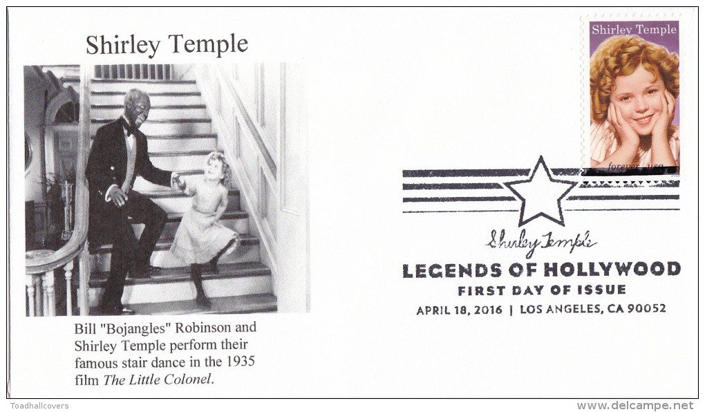 Shirley Temple FDC With B&W Pictorial Cancellation, From Toad Hall Covers  #2 Of 3 - 2011-...