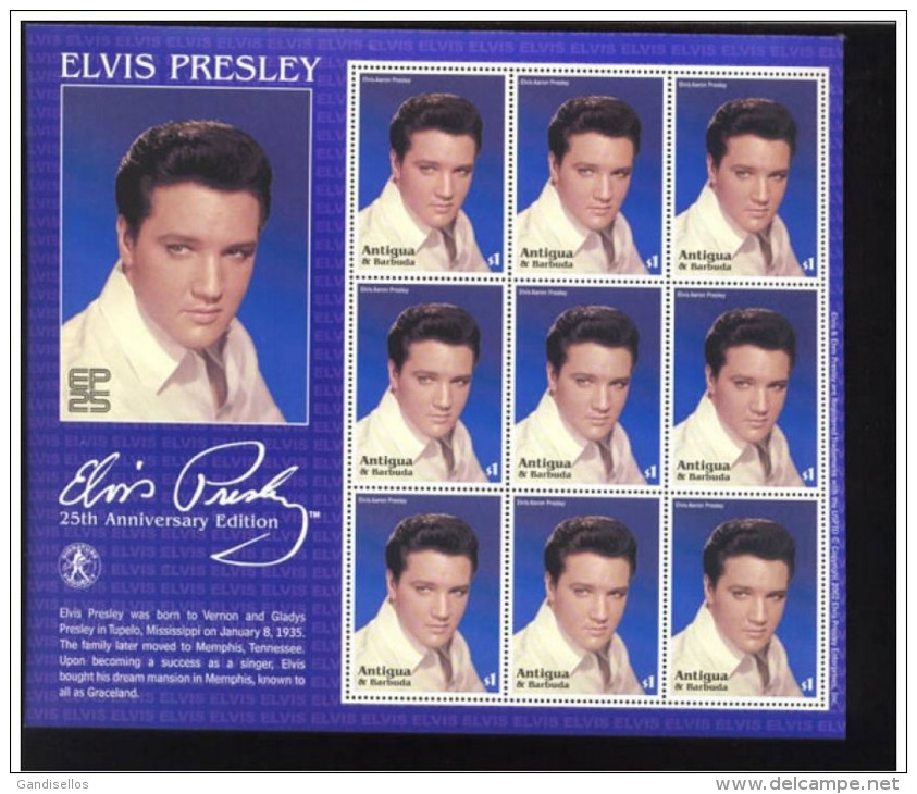 ANTIGUA BARBUDA SHEET ELVIS PRESLEY - Elvis Presley