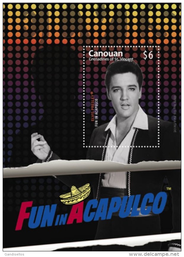 VINCENT GRENADINES CANOUAN SHEET ELVIS PRESLEY SINGERS ACTORS CINEMA MUSIC - Elvis Presley