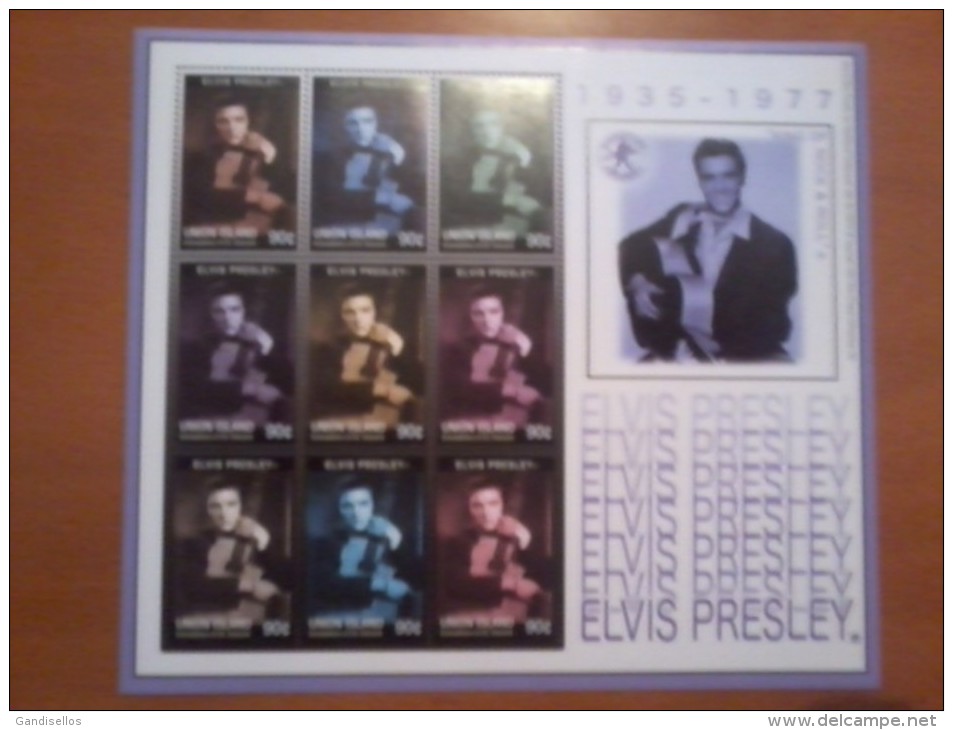 VINCENT GRENADINES SHEET ELVIS PRESLEY SINGERS ACTORS CINEMA MUSIC - Elvis Presley