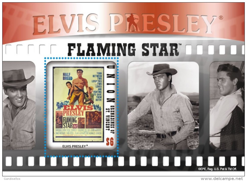 VINCENT GRENADINES UNION SHEET ELVIS PRESLEY SINGERS ACTORS CINEMA MUSIC - Elvis Presley