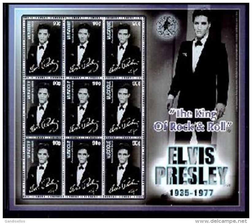 VINCENT GRENADINES SHEET ELVIS PRESLEY SINGERS ACTORS CINEMA MUSIC - Elvis Presley