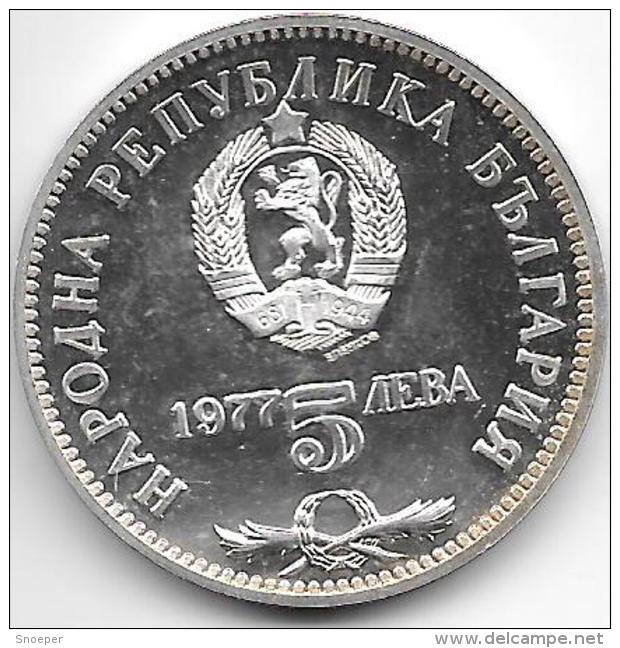 *Bulgaria 5 Leva  1977   Km 99    Proof Rare !!! - Bulgarie