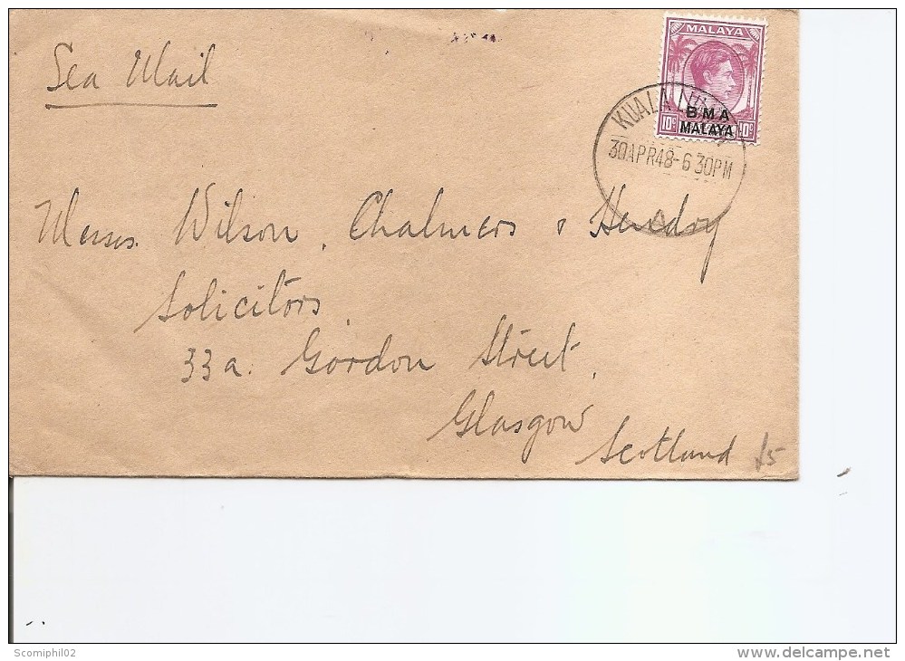 Malacca ( Lettre De 1948 De KualaLumpur  Vers L'Ecosse à Voir) - Malacca