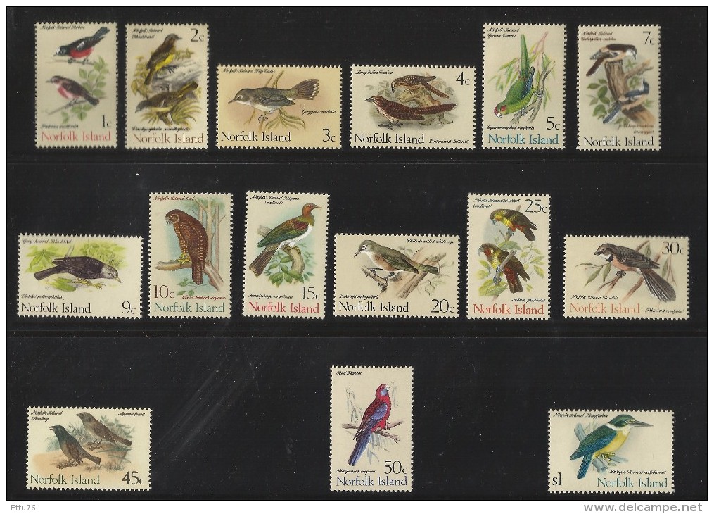 NORFOLK  ISLAND  1970  BIRDS  SET   MNH - Other & Unclassified