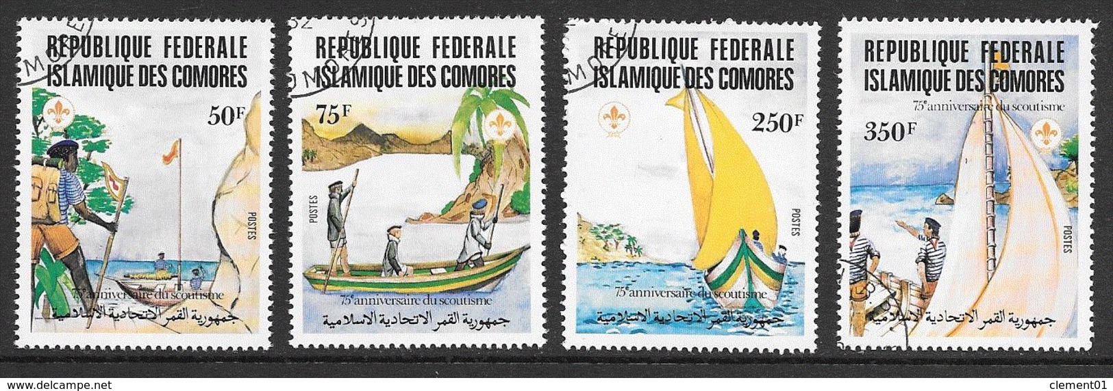 Comores 362 à 365 Scouts O - Oblitérés