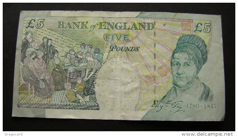 5 FIVE POUNDS ENGLAND GREAT BRITAIN    BANKNOTE - Sonstige & Ohne Zuordnung