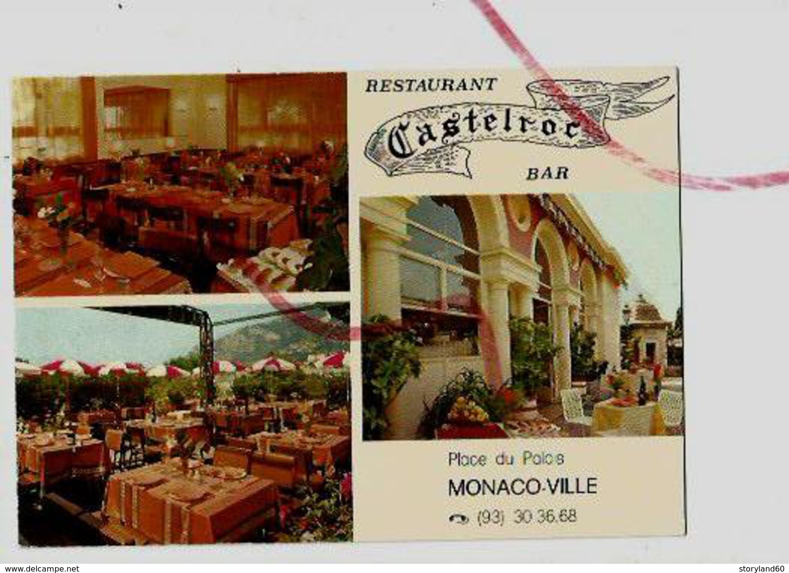 Cpm St001571 Bar Restaurant Castelroc 3 Vues Sur Carte - Wirtschaften & Restaurants