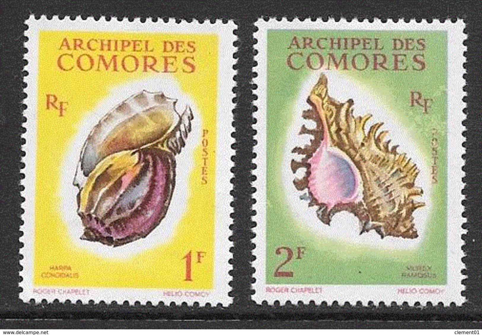 Comores 20et 21 Coquillages * Charniéres - Unused Stamps