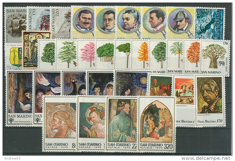 SAN MARINO - 1979 - Complete Year - ANNATA COMPLETA - NUOVI - MNH - Volledig Jaar