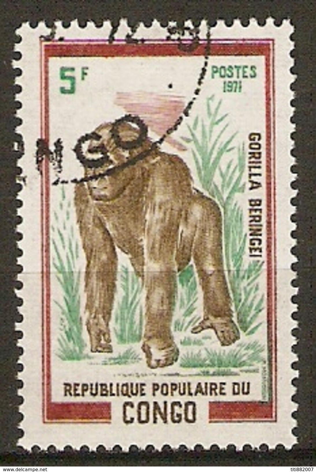 CONGO     -    GORILLE     -      Oblitéré - Gorilles