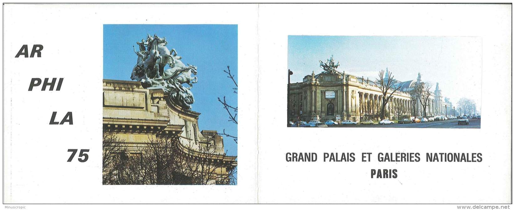 France - Arphila 75 - Grand Palais Et Galeries Nationales - Paris - 2 Documents - Andere & Zonder Classificatie