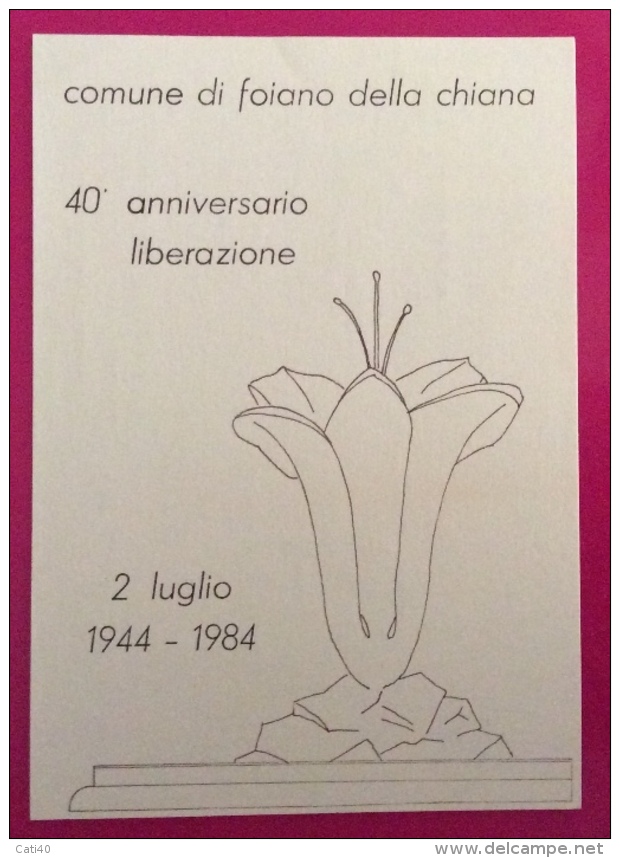 VILLA SESSO REGGIO EMILIA CARTOLINA ED  ANNULLO SPECIALE PER I MARTIRI  IN DATA 16/12/1984 - Eventi