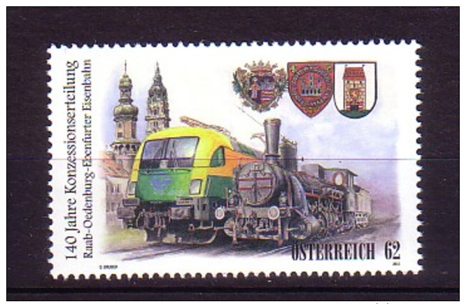 2012 Autriche Neuf ** N° 2857 Transport : Train : Locomotive : Armoirie - Neufs