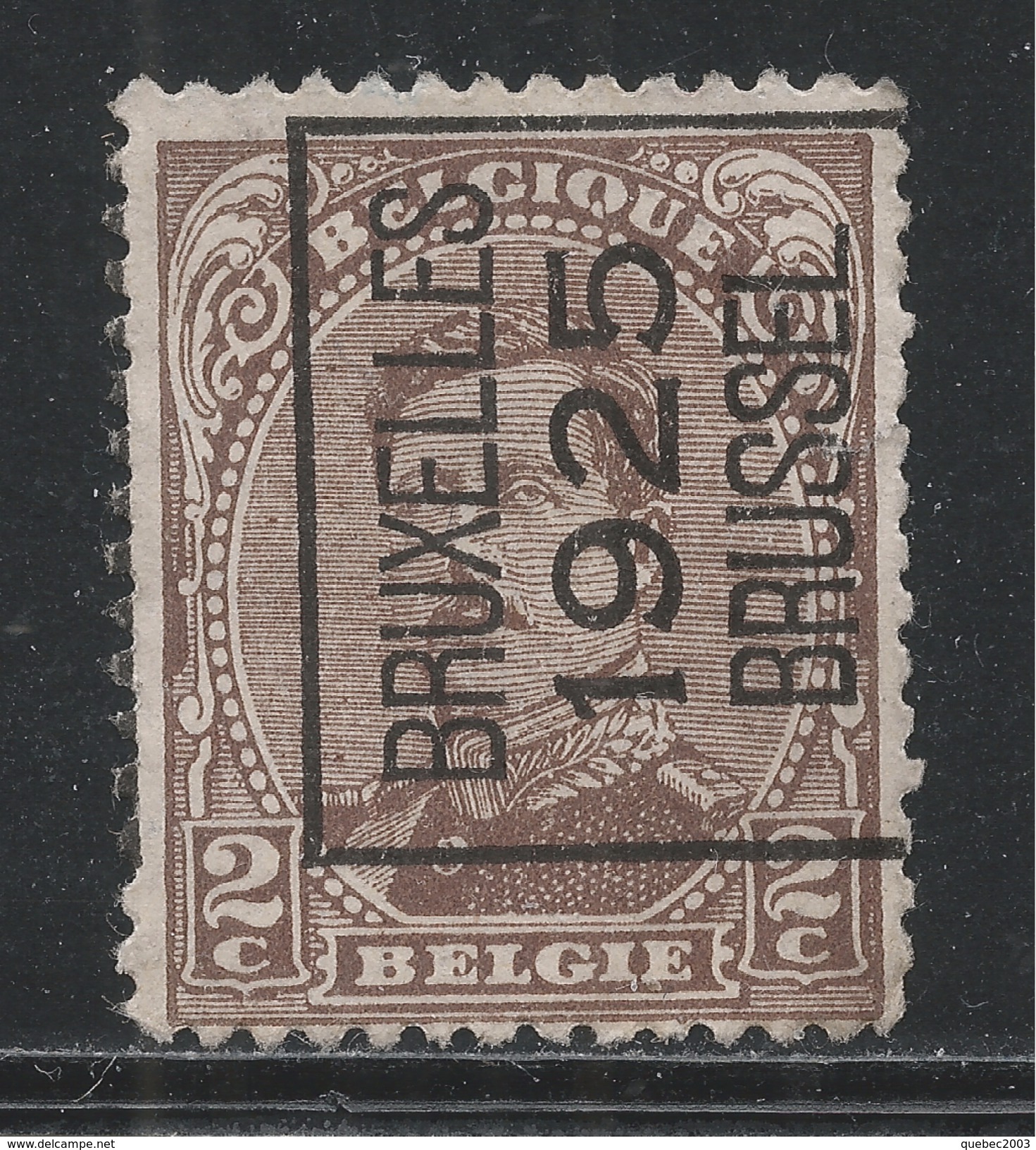 Belgium 1925. Scott #109 (M) King Albert I * - Typos 1922-26 (Albert I.)