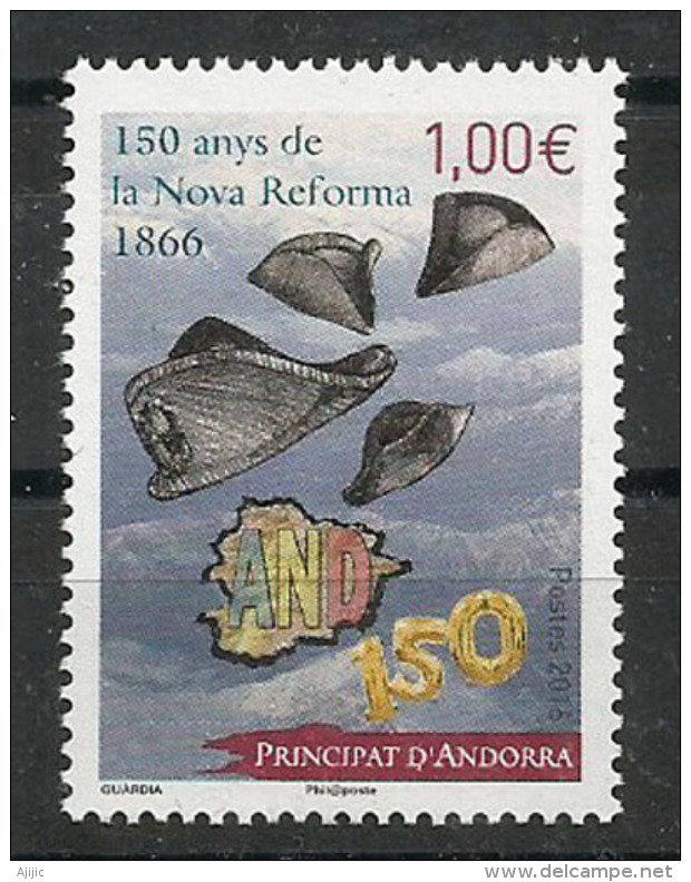 Refus Aux Français L'exploitation Des Eaux Thermales Andorranes,Reforme De 1866. Un Timbre Neuf **  2016. - Unused Stamps