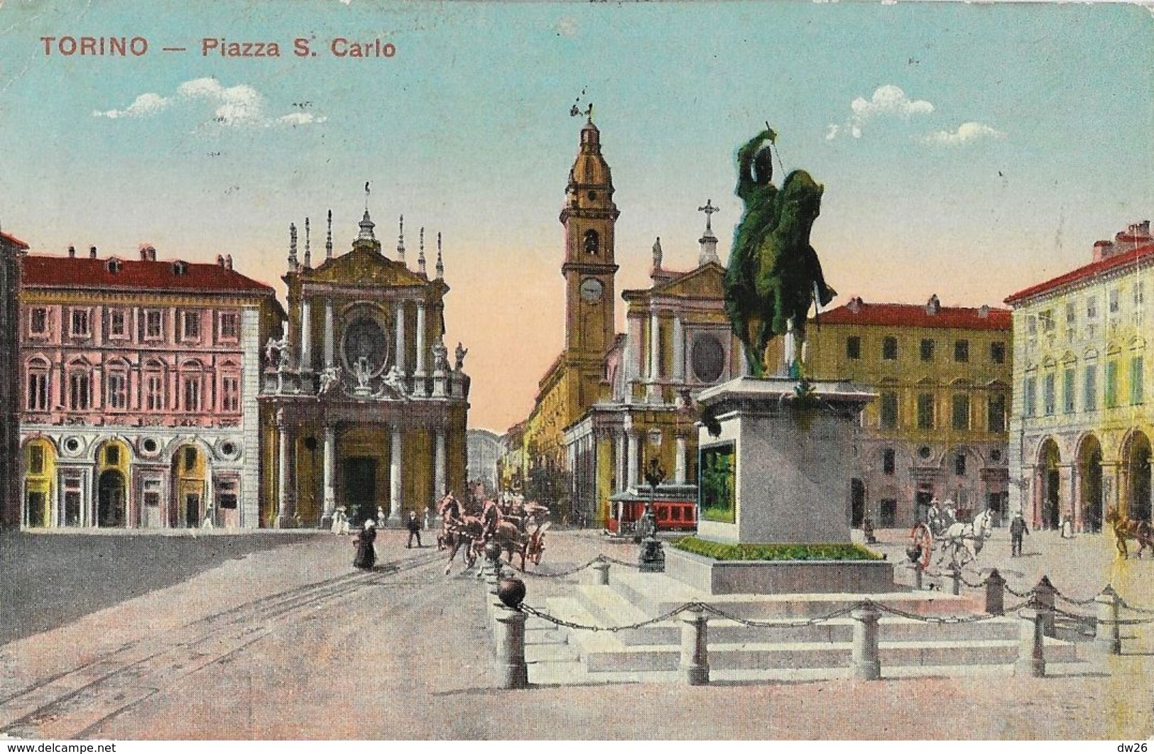 Torino - Piazza S. Carlo - Monumento Emanuele Filiberto - Piazze