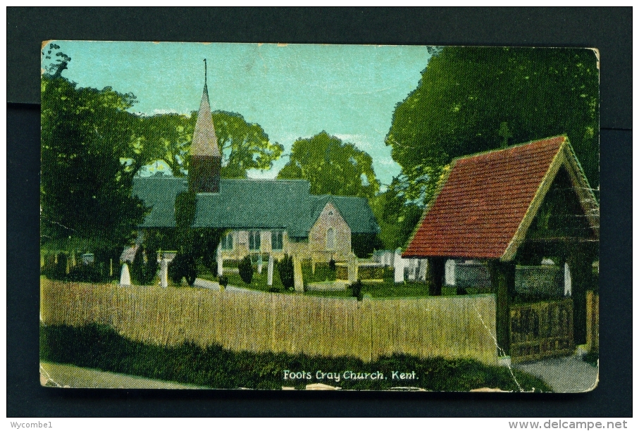 ENGLAND  -  Foots Cray Church  Used Vintage Postcard As Scans - Other & Unclassified