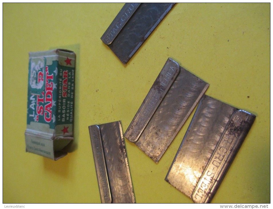 Paquet De 4 Lames De Rasoir/Marque" STAR CADET"/ Made In USA / 5 Lames Vers 1930 - 1950   PARF88 - Razor Blades