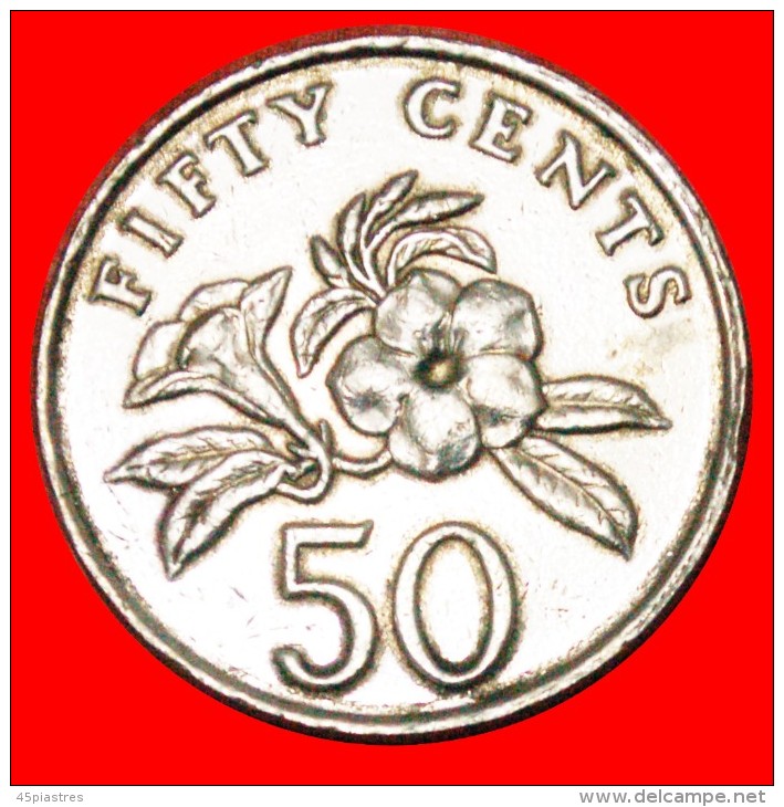 • FLOWER: SINGAPORE ★ 50 CENTS 1987!  LOW START&#9733; NO RESERVE! - Singapore