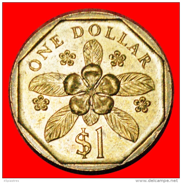 • FLOWER: SINGAPORE ★ 1 DOLLAR 1988! LOW START&#9733; NO RESERVE! - Singapore