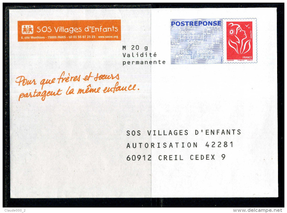 PAP Lamouche " SOS VILLAGES D' ENFANTS " Port Payé Par 06P614 NEUF ** - Prêts-à-poster:Answer/Lamouche