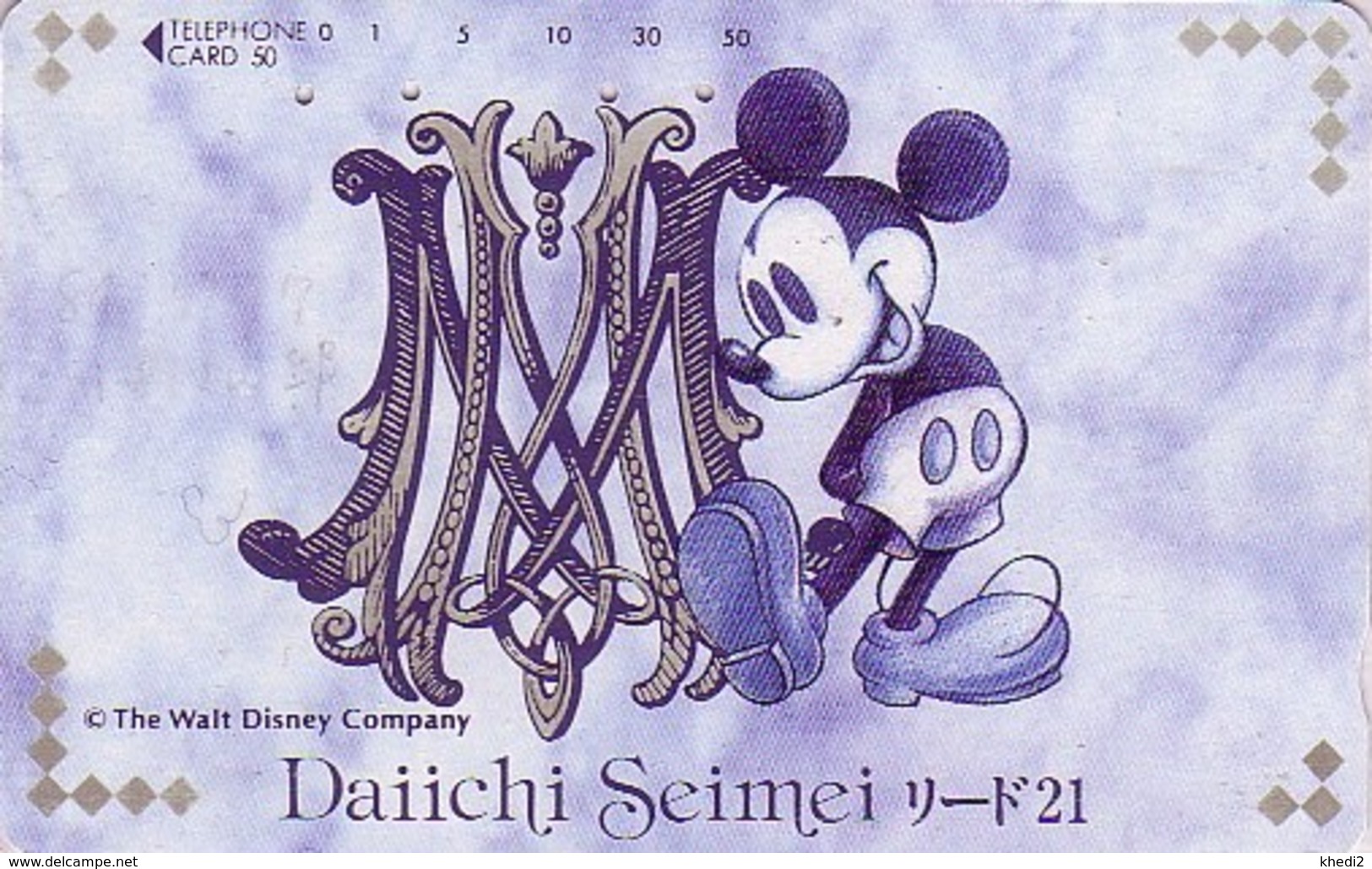 Télécarte Japon DISNEY / 110-83204 - Dai Ichi Life Mickey - Japan Phonecard Versicherung Insurance Assu - Disney