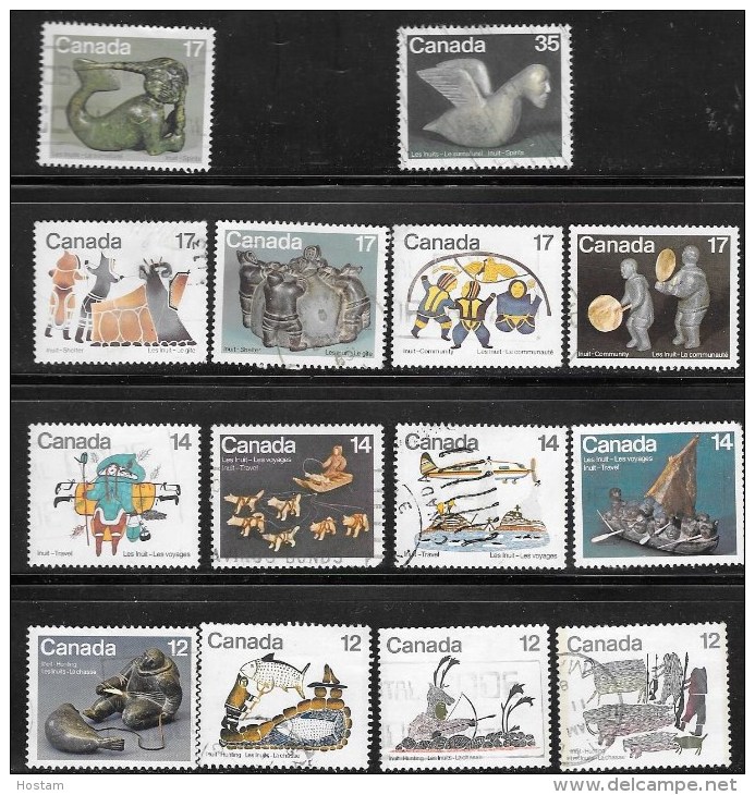 CANADA, 1978, USED # 748-51, 769-72, 835-8, 866 &8,  INUIT, USED   867&9 Missing - Oblitérés