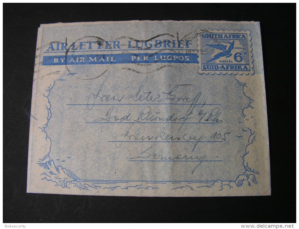 == SA Air Letter 1952 - Poste Aérienne