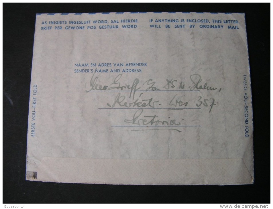 == SA Air Letter 1949 - Posta Aerea