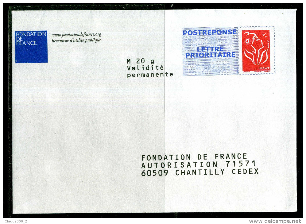 PAP Lamouche " FONDATION DE FRANCE " Port Payé Par 07P706 NEUF ** - Prêts-à-poster:Answer/Lamouche